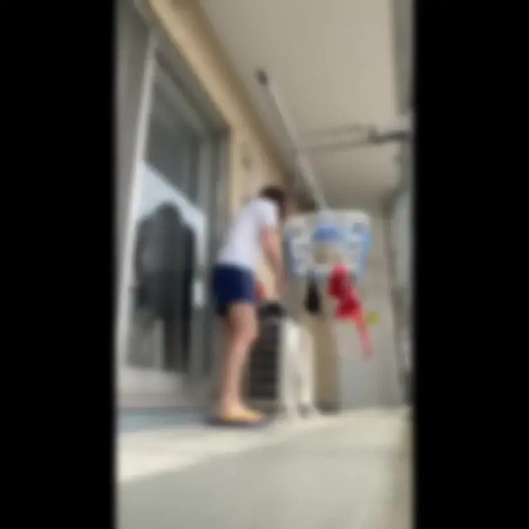 洗濯干してたら知らない男の人に襲われました…(〃ω〃)💦