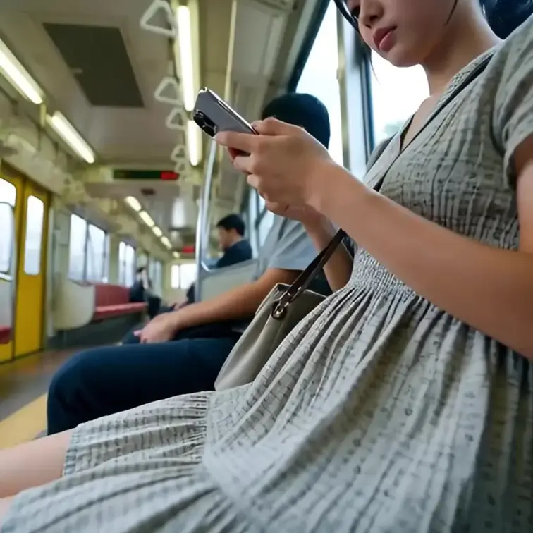 盗撮めくり動画 声かけあり
今回のターゲットはおとなしそうな20代女性です。
電車の中で顔撮影しました。
水色のか