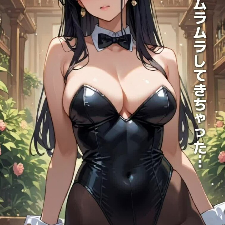 【オリジナルアニメ】~縦動画~
変態!黒髪巨乳バニーガールのムレムレの脇・足堪能！中出しセックス