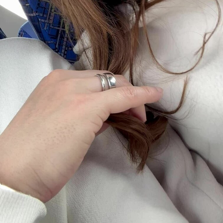 🚌のお隣さんの美髪🥺💕