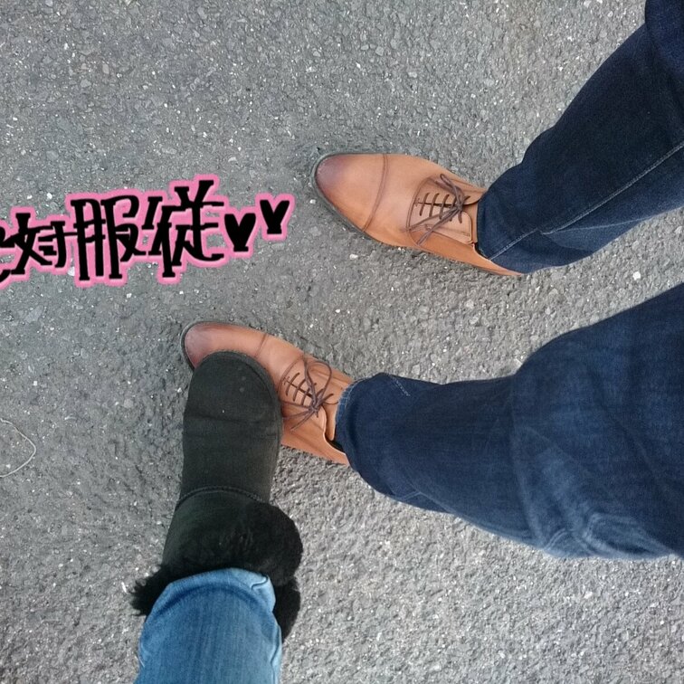 ねぇ、こっそり外でも踏まれたいの？
じゃあ、さっさと足出して。
綺麗に磨かれた革靴に私の痕跡残してあげるね♡
