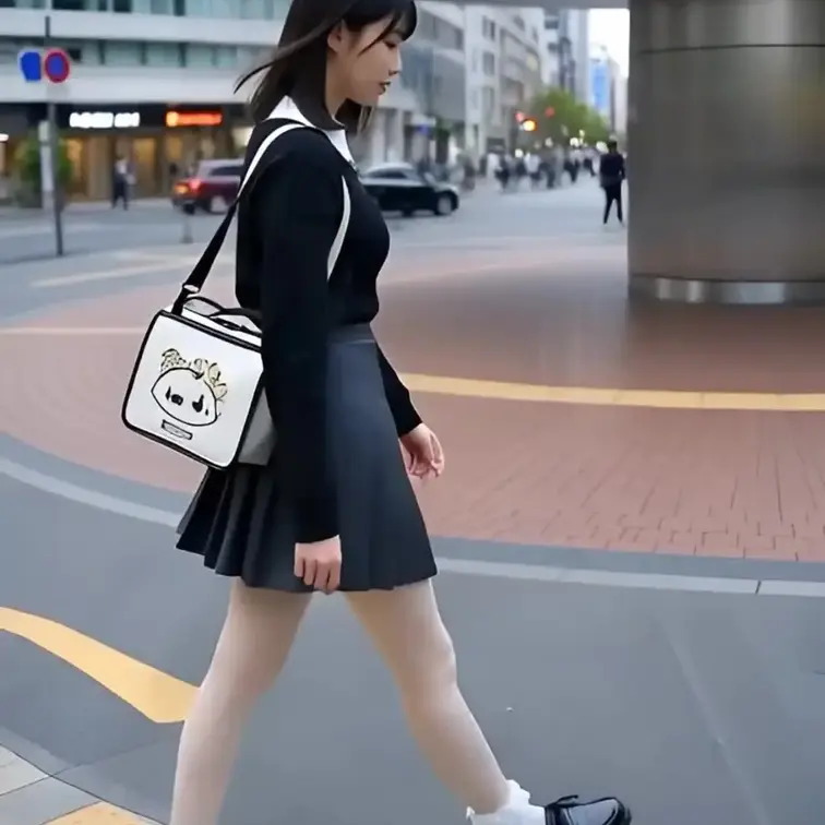 盗撮めくり動画 
今回のターゲットはスタイルのいい女子大生です。
駅に向かうスカートのJD発見したので撮影開始
白