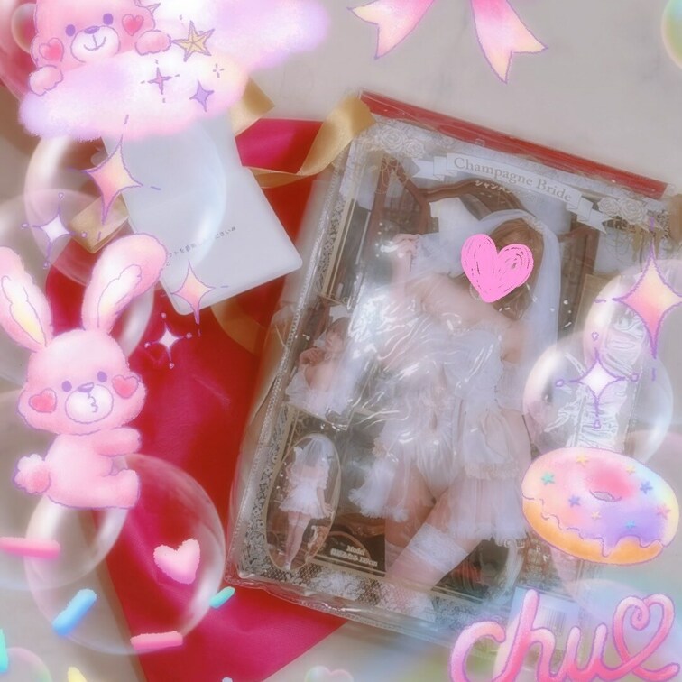 ともさん😻ほしいものリストよりえろかわちぃウェディングドレスをプレゼントしてくださりありがとうございますっ🍓🥛✨