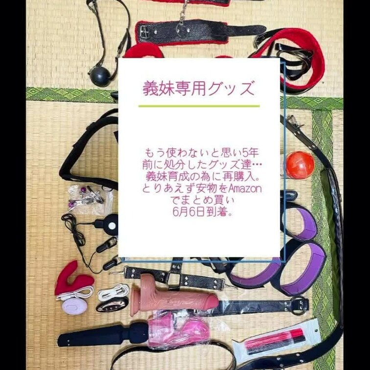 妻には合わず5年前に処分したグッズ達。
義○○○の為に安物ですが再購入！
徐々に開発していきます。