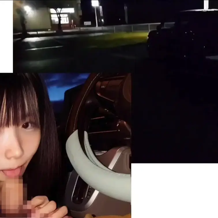 初めて会う待ち合わせの車に乗る前は私が撮影し、そのまま車内に入り引き続きSNSのフォロワーさんに撮影を代わってもらいまし