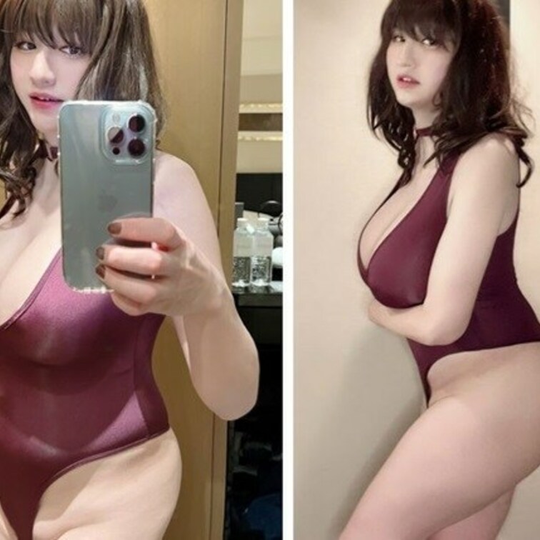「セクシーレオタード姿」

直近のSNSでも公開したレオタード姿

水着のようなデザインですが
一応、レオター