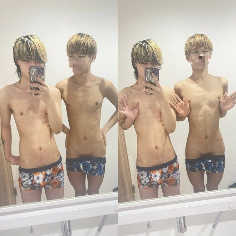 ノンケのお友達と一緒にシャワー浴びてきました！