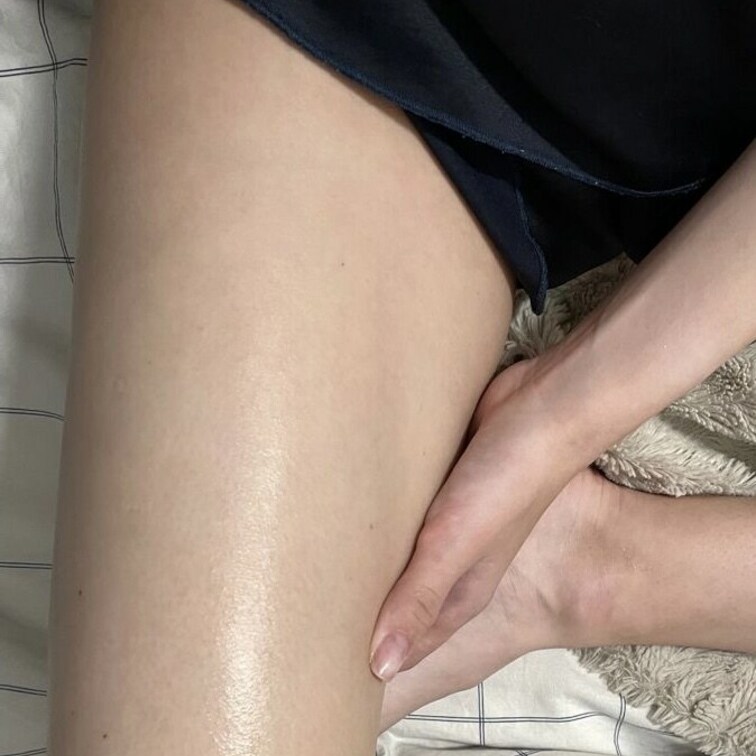 頂いたシアバターでマッサージ❤️