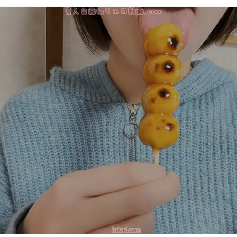 みたらし団子をエッチに舐めてみました☆
