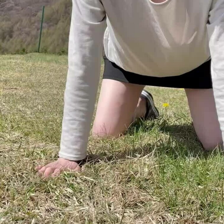 野外でおっぱいプルプルしてみた😆