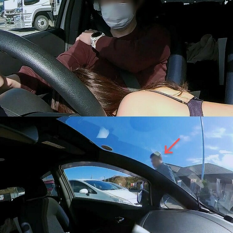 高速のPAでフェラさせてたら両脇の車の人が戻ってくるときに二人共にガッツリ見られちゃいました😛
右の車の人は車に乗りか